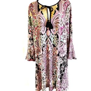 Beige by eci L Pattern Dress